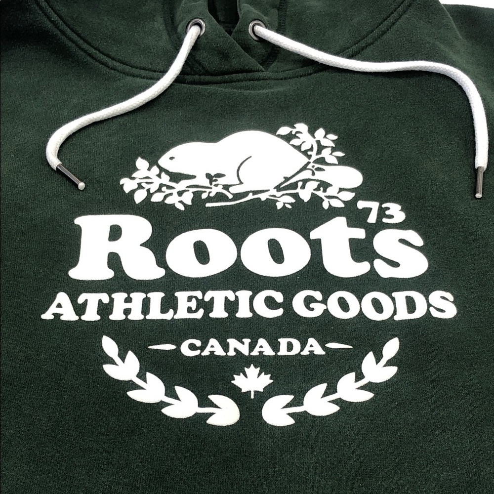 🦫 Roots Forest Green Sweatshirt Hoodie – Size Small – Beaver Logo - Picture 7 of 12